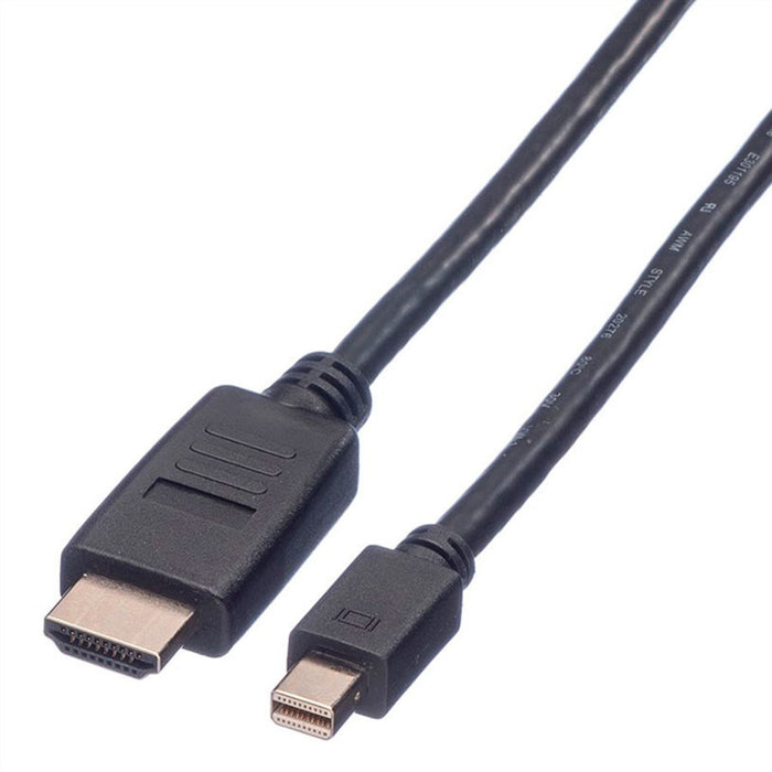 Cable from source with Mini DisplayP ROLINE to receiver with HDMI miniD.Port to HDMI M/M 4.5 m works only in this direction