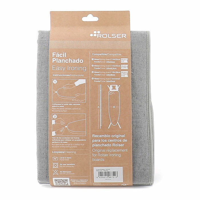 Ironing board cover Rolser Grey 120 x 42 cm