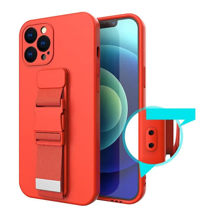 Rope Case Silicone Lanyard Cover Purse Lanyard Strap For Samsung Galaxy A53 5G Pink - Cell phone cases