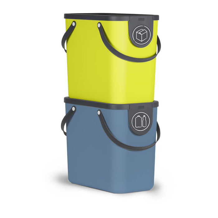 WASTE BIN SEPARATE COLLECTION 25L LIME ROTHO ALBULA