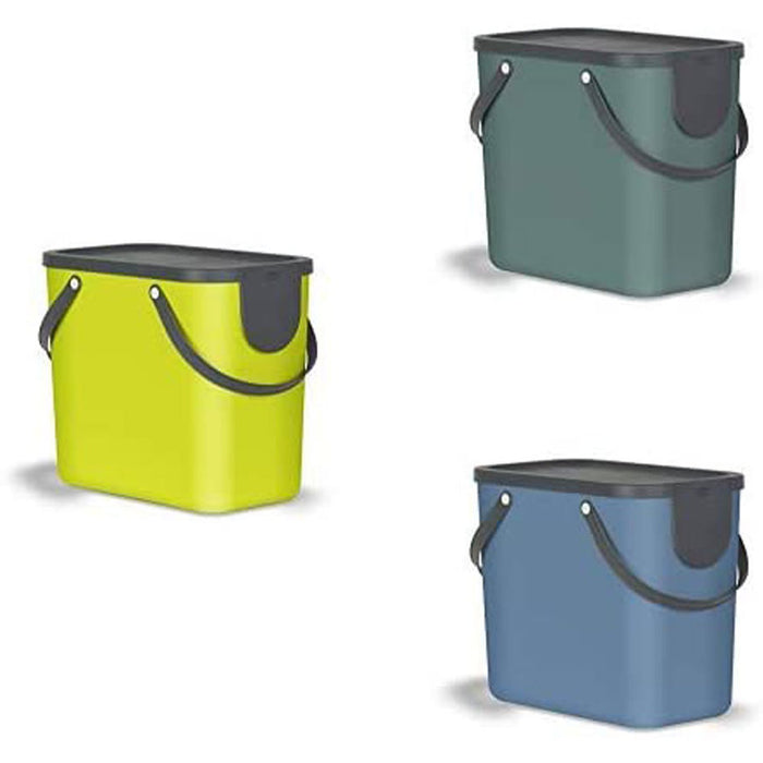 WASTE BIN SEPARATE COLLECTION 25L LIME ROTHO ALBULA