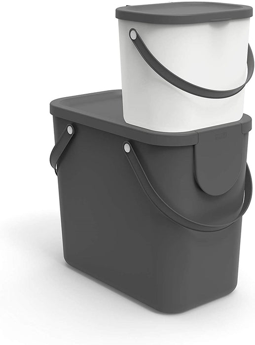 ROTHO Albula Anthracite - waste sorting container - 6l
