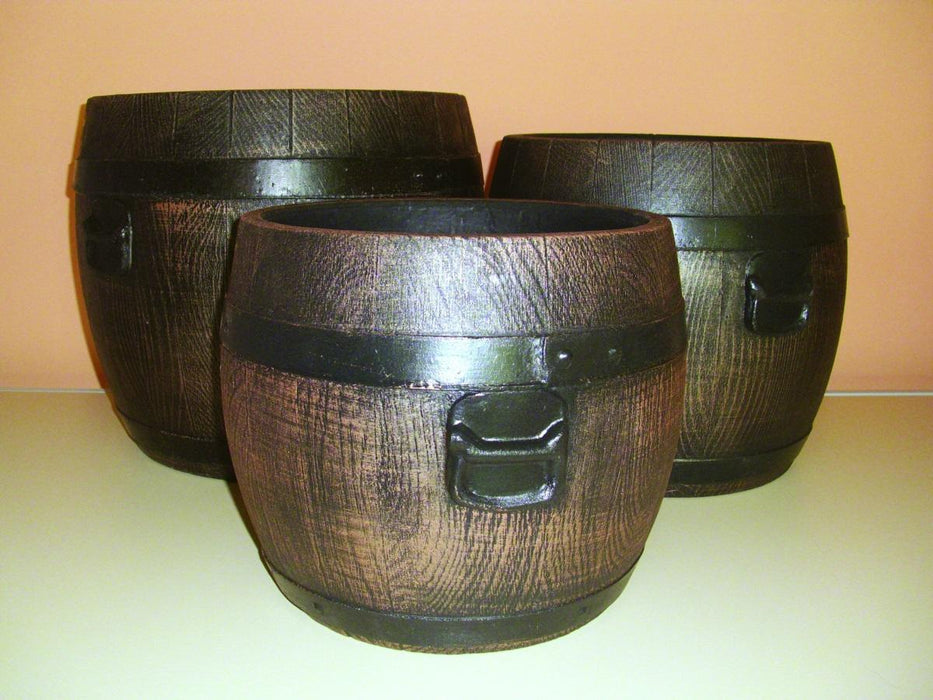 BARREL POT 35X35CM