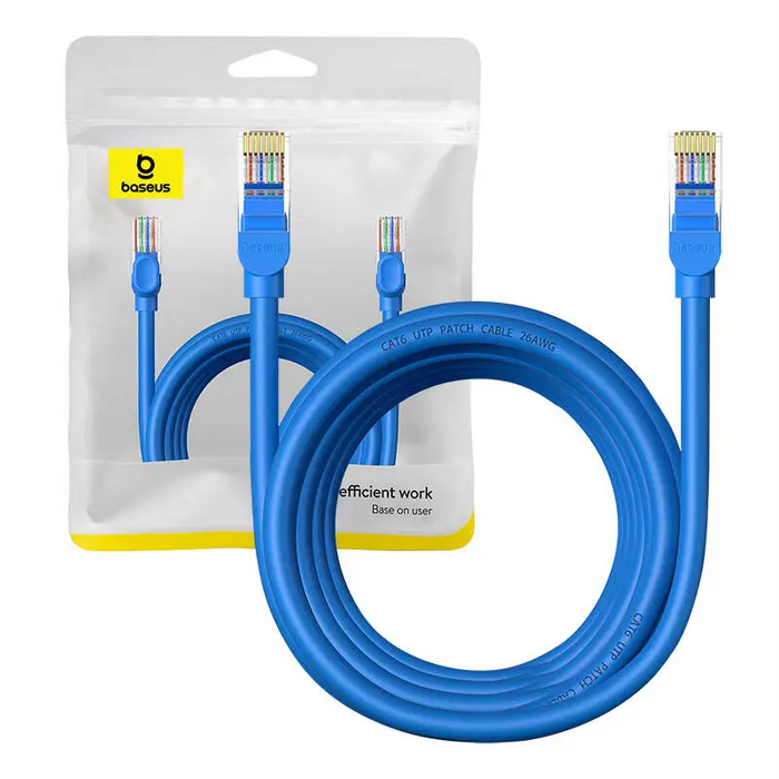 Round Cable Baseus Ethernet RJ45 Cat.6 5m (blue) - Network cables<<<Cables<<<IT Accessories<<<InnproXML&&&Network