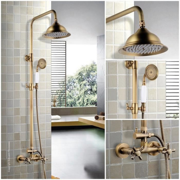 Shower Column Rousseau Bronze Stainless steel