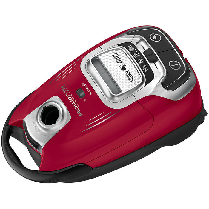 Rowenta RO7473EA SILENCE FORCE ALLERGY+ 58dB, Red, Mini turbobrush, parquet brush, XL crevice tool, sofa brush - 4,5L