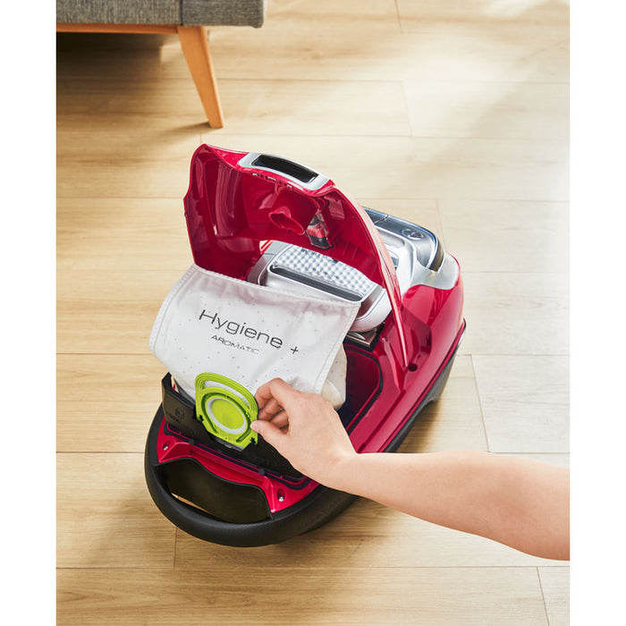 Rowenta RO7473EA SILENCE FORCE ALLERGY+ 58dB, Red, Mini turbobrush, parquet brush, XL crevice tool, sofa brush - 4,5L