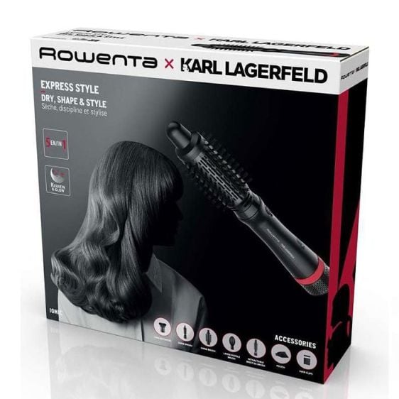 ROWENTA x KARL LAGERFELD Express Style Electric Hair Brush CF634LF0