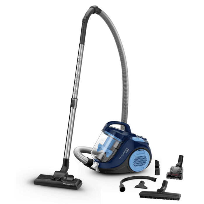 Rowenta RO2981EA, SWIFT POWER BLUE Home & Car, 750W,  77dB, 1,2L, Crevice 2in1, Parquet, Mini turbobrush, Upholstery, XXL Flexi Crevice