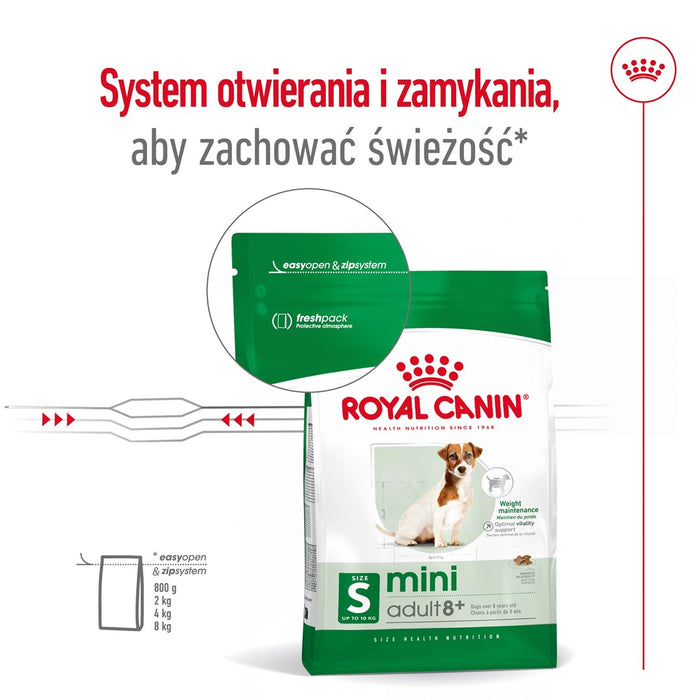 Royal Canin Mini Adult 8+ 8 kg Senior Poultry, Rice, Vegetable