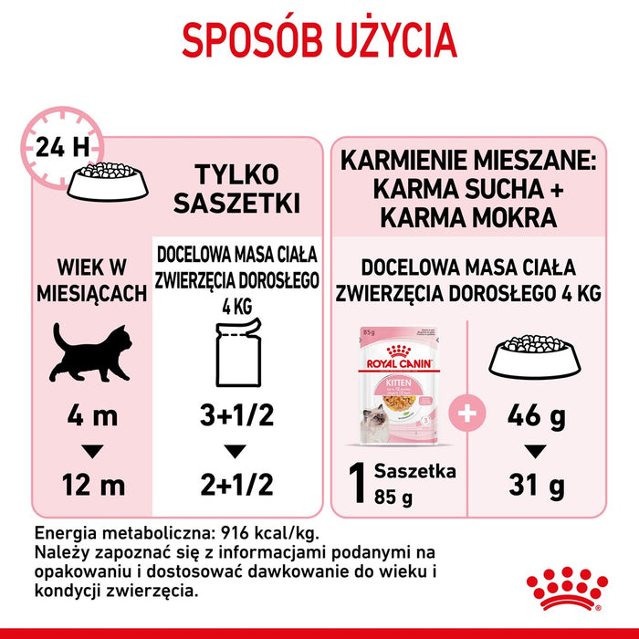 Royal Canin FHN Kitten Instinctive in jelly - wet food for kittens - 12x85g