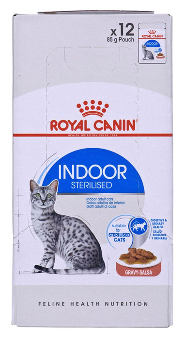 ROYAL CANIN Indoor Sterilized - Wet food for adult cats - Chunks in sauce 12x85 g