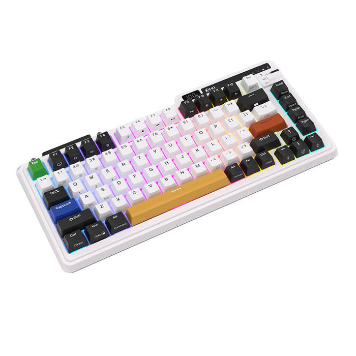Royal Kludge KZZI K75 pro RGB wireless mechanical keyboard Moment Switch (black and white) (QWERTY)
