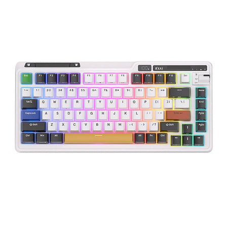 Royal Kludge KZZI K75 pro RGB wireless mechanical keyboard, Eternity Switch (black and white) (QWERTY)