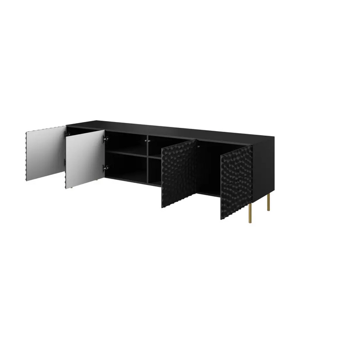 RTV HOLE cabinet 190x40.5x59.5 cm matte black - TV cabinets made of furniture boardSTV-ZPM<<<TV cabinetsSTV<<<ActionPL