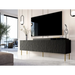 RTV JUNGLE cabinet 190x40.5x59.5 black matt + golden legs - TV cabinets made of furniture boardSTV-ZPM<<<TV