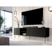 RTV JUNGLE cabinet 190x40.5x59.5 black matt + golden legs - TV cabinets made of furniture boardSTV-ZPM<<<TV