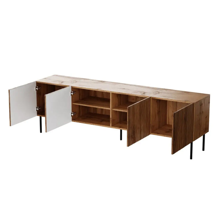 RTV JUNGLE cabinet 190x40.5x59.5 oak wotan + black legs - TV cabinets made of furniture boardSTV-ZPM<<<TV