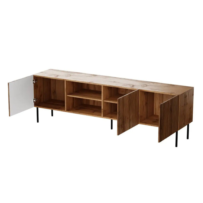 RTV JUNGLE cabinet 190x40.5x59.5 oak wotan + black legs - TV cabinets made of furniture boardSTV-ZPM<<<TV