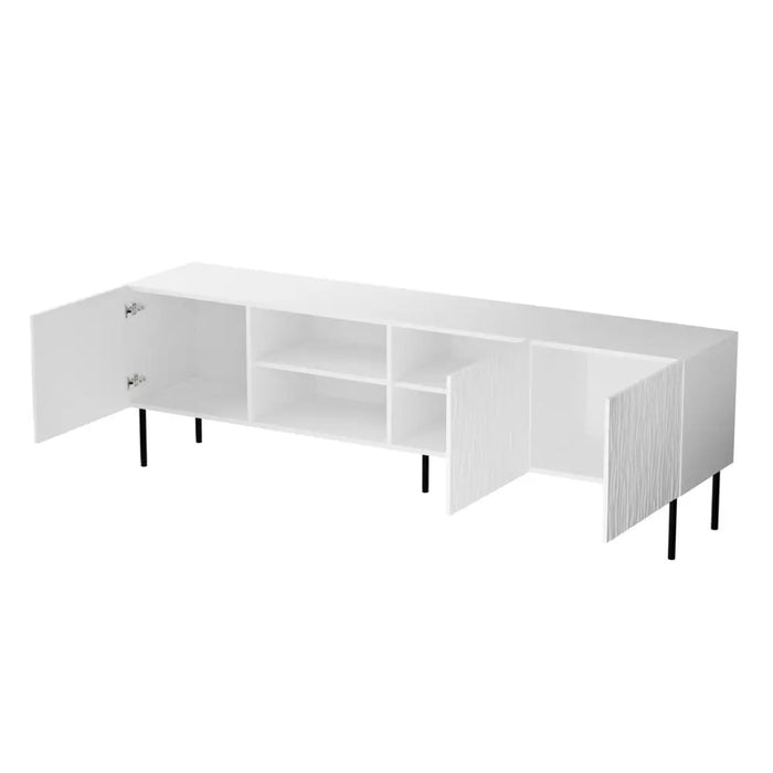 RTV JUNGLE cabinet 190x40.5x59.5 white matt + black legs - TV cabinets made of furniture boardSTV-ZPM<<<TV