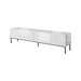 RTV SLIDE cabinet on black steel frame 200x40x50 cm all in gloss white - TV cabinets made of furniture