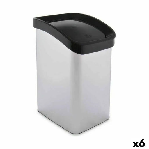 Rubbish bin Berilo Silver Plastic 12 L Tipper truck (6 Units) - Почистване Прахосмукачки И Гладене<<<Дом