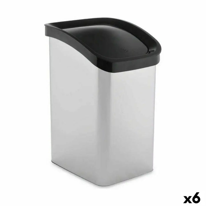 Rubbish bin Berilo Silver Plastic 23 L Tipper truck (6 Units) - Почистване Прахосмукачки И Гладене<<<Дом