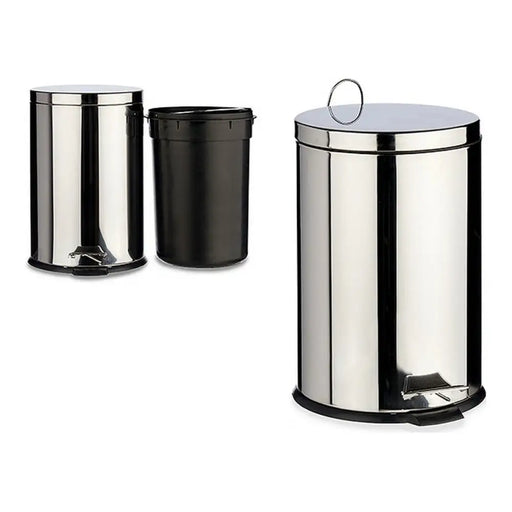 Rubbish bin Berilo Silver Stainless steel Steel Plastic 20 L - Почистване Прахосмукачки И Гладене<<<Дом