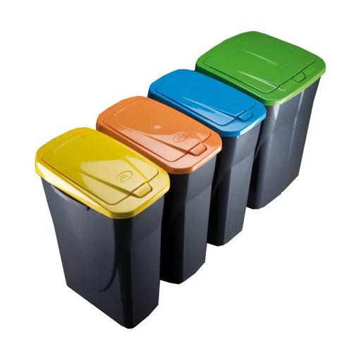 Rubbish bin Black/Blue polypropylene (15 L) - Почистване Прахосмукачки И Гладене<<<Дом Градина<<<BigBuy&&&Други