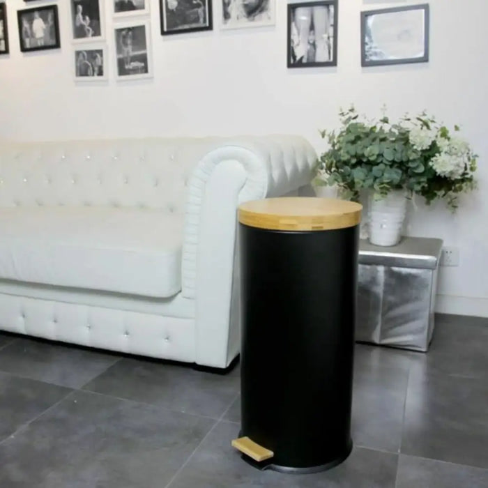 Rubbish Bin Kitchen Move Black Matte back 30 L - Почистване Прахосмукачки И Гладене<<<Дом Градина<<<BigBuy&&&Други
