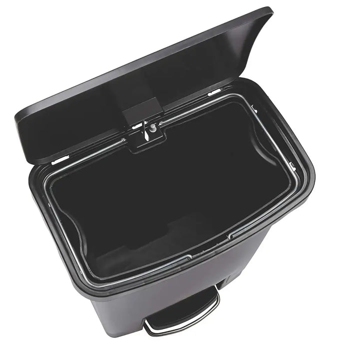 Rubbish Bin Rubbermaid TAPA BASCULANTE White Black Plastic 25 L - Почистване Прахосмукачки И Гладене<<<Дом