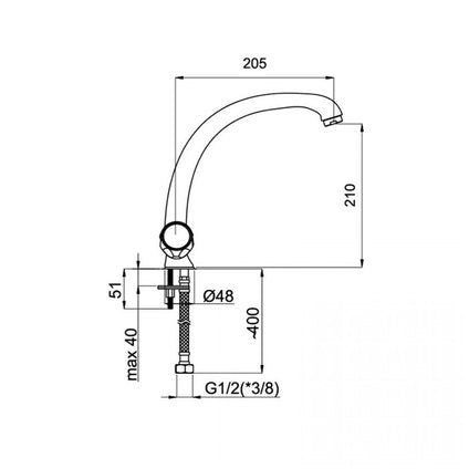 KITCHEN MIXER RUBINETA MILANO-8(LUX)