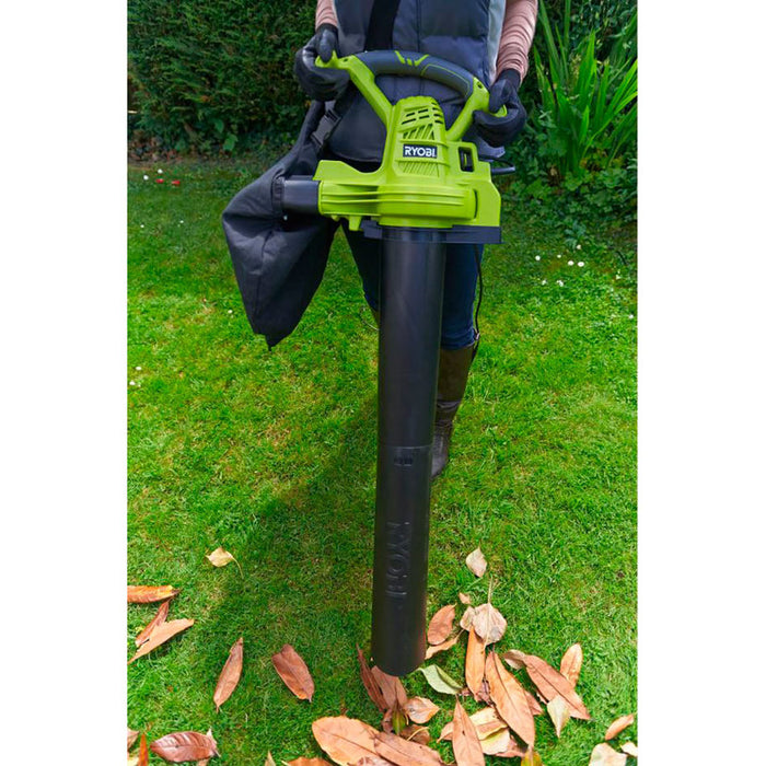 ELECTRIC LEAF COLLECTOR RYOBI RBV3000CSV 3000 W, MAXIMUM BLOW SPEED 375 km/h