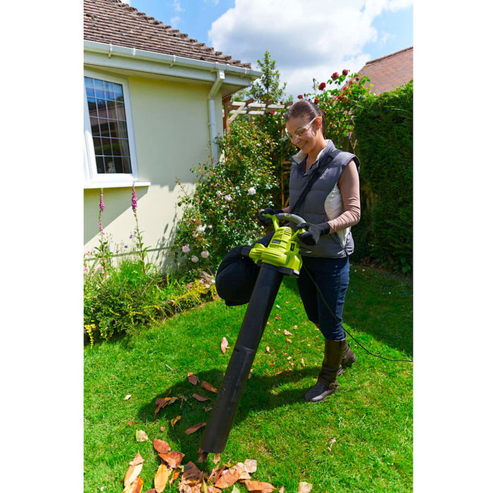 ELECTRIC LEAF COLLECTOR RYOBI RBV3000CSV 3000 W, MAXIMUM BLOW SPEED 375 km/h