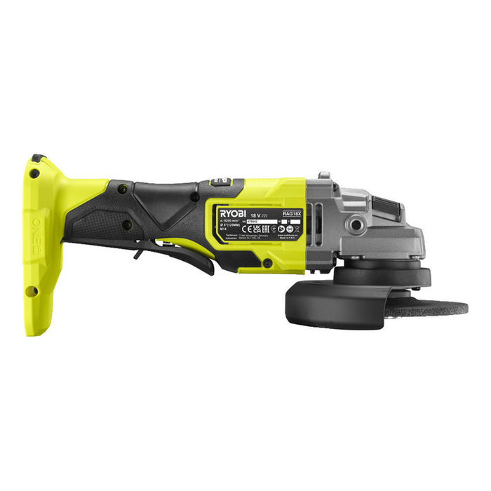 RYOBI RAG18X-0 18 V CORDLESS ANGLE SAVER, WITHOUT BATTERY AND CHARGER, 125 mm