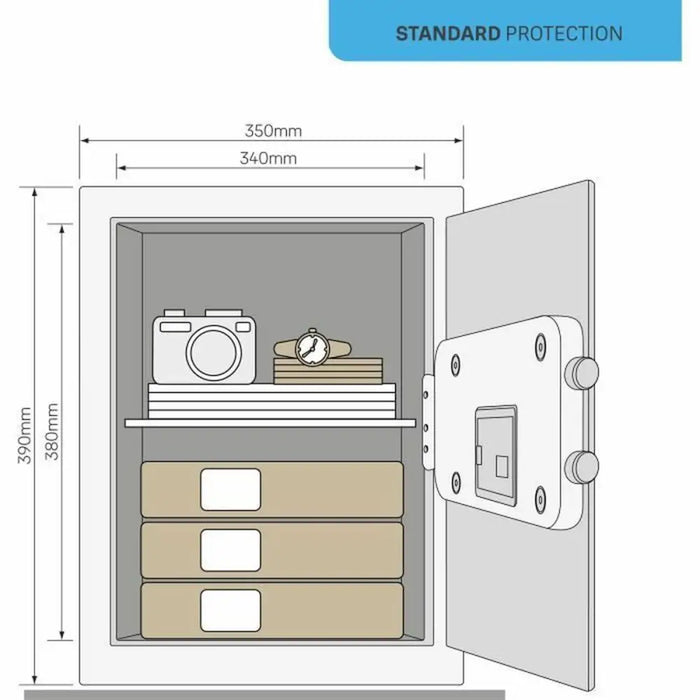 Safe Box with Electronic Lock Yale Black 40 L 39 x 35 x 36 cm Stainless steel - Сигурност Удома<<<Дом