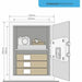 Safe Box with Electronic Lock Yale Black 40 L 39 x 35 x 36 cm Stainless steel - Сигурност Удома<<<Дом