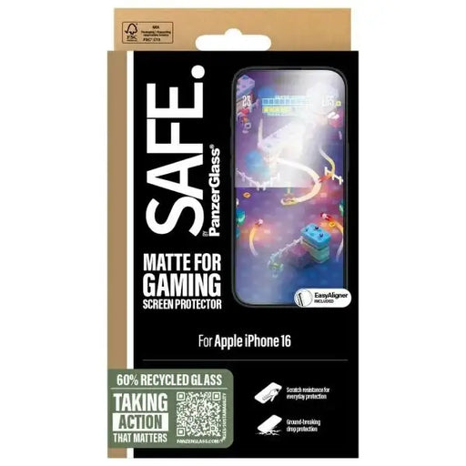 SAFE by PanzerGlass iPhone 16 6.1’’ Gaming Screen Protector Ultra-Wide Fit SAFE95886 - Cell phone tempered