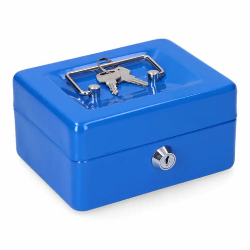Safe-deposit box Micel CFC09 M13391 Blue Steel 15,2 x 11,8 x 8 cm - Сигурност Удома<<<Дом Градина<<<BigBuy&&&Системи за
