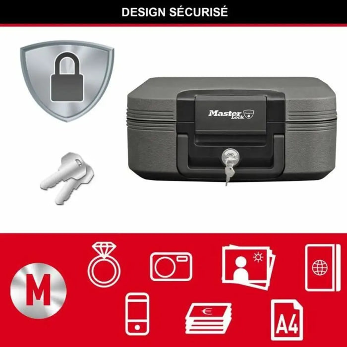 Safety-deposit box Master Lock Black 7,8 L - Сигурност Удома<<<Дом Градина<<<BigBuy&&&Системи за сигурност<<<Сигурност