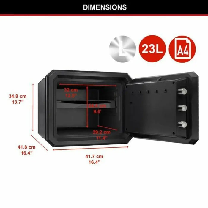 Safety-deposit box Master Lock FPW082FTC Black Steel 23 L - Сигурност Удома<<<Дом Градина<<<BigBuy&&&Системи за