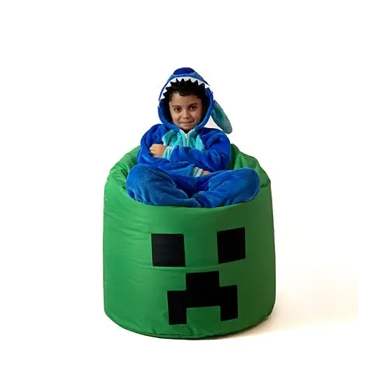 Sako bag pouffe Minecraft green XXL 110 x 90 cm - Poufs for children/youthPUF-DZI<<<Poufs and footrestsPUF<<<ActionPL