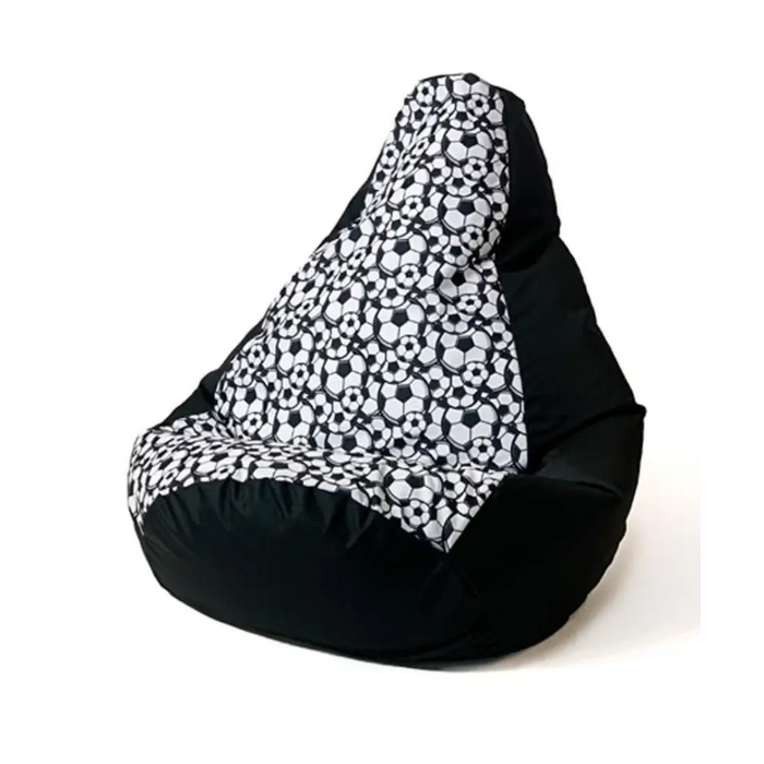 Sako bag pouffe Pear print black-ball L 105 x 80 cm - Sako poufsPUF-SAK<<<Poufs and footrestsPUF<<<ActionPL