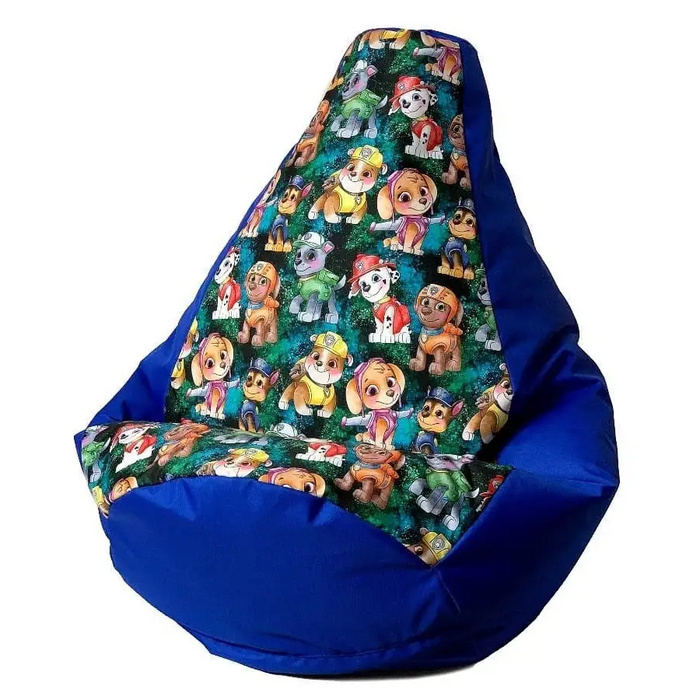 Sako bag pouffe Pear print cornflower-PAW Patrol L 105 x 80 cm - Sako poufsPUF-SAK<<<Poufs and footrestsPUF<<<ActionPL