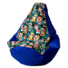 Sako bag pouffe Pear print cornflower-PAW Patrol L 105 x 80 cm - Sako poufsPUF-SAK<<<Poufs and footrestsPUF<<<ActionPL
