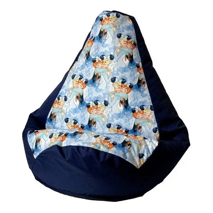 Sako bag pouffe pear print navy blue - Frozen XL 130 x 90 cm - Sako poufsPUF-SAK<<<Poufs and footrestsPUF<<<ActionPL