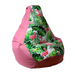 Sako bag pouffe Pear print pink-flaming L 105 x 80 cm - Sako poufsPUF-SAK<<<Poufs and footrestsPUF<<<ActionPL