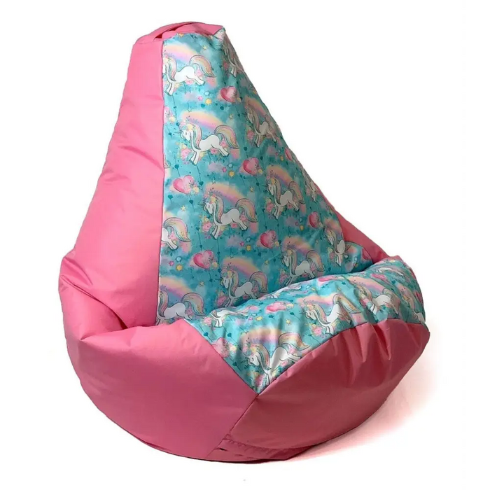 Sako bag pouffe Pear print pink-unicorn L 105 x 80 cm - Sako poufsPUF-SAK<<<Poufs and footrestsPUF<<<ActionPL