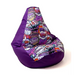 Sako bag pouffe Pear print purple-WOW XL 130 x 90 cm - Sako poufsPUF-SAK<<<Poufs and footrestsPUF<<<ActionPL