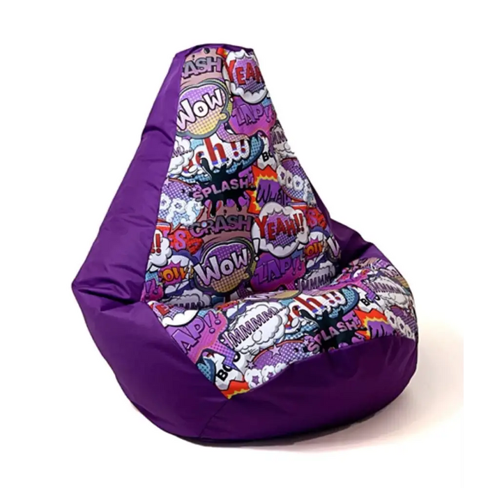 Sako bag pouffe Pear print purple-WOW XXL 140 x 100 cm - Sako poufsPUF-SAK<<<Poufs and footrestsPUF<<<ActionPL